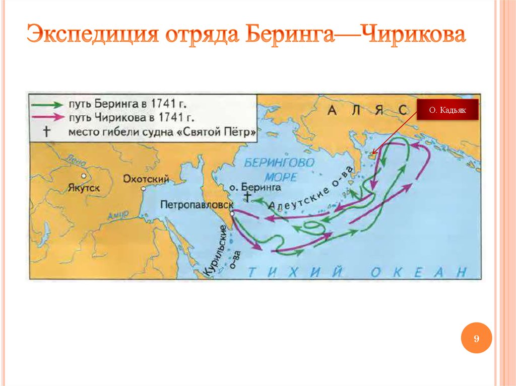 Экспедиция беринга карта