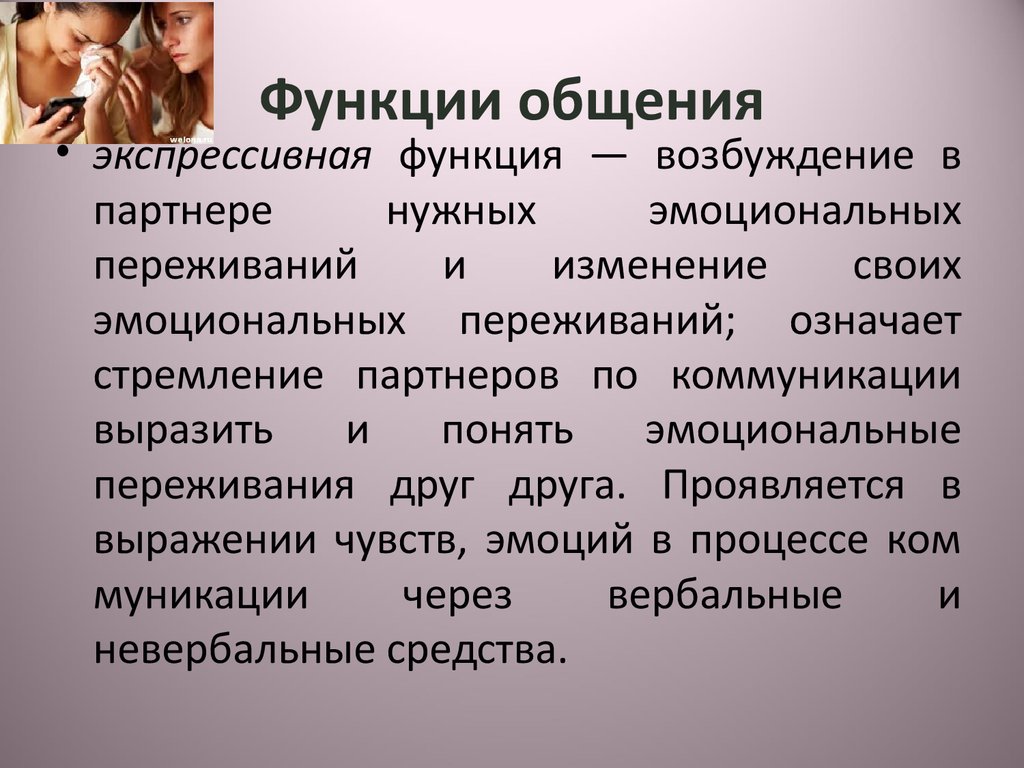 Функции общения картинки