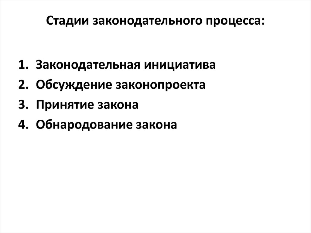 Законодательная инициатива обсуждение законопроекта принятие