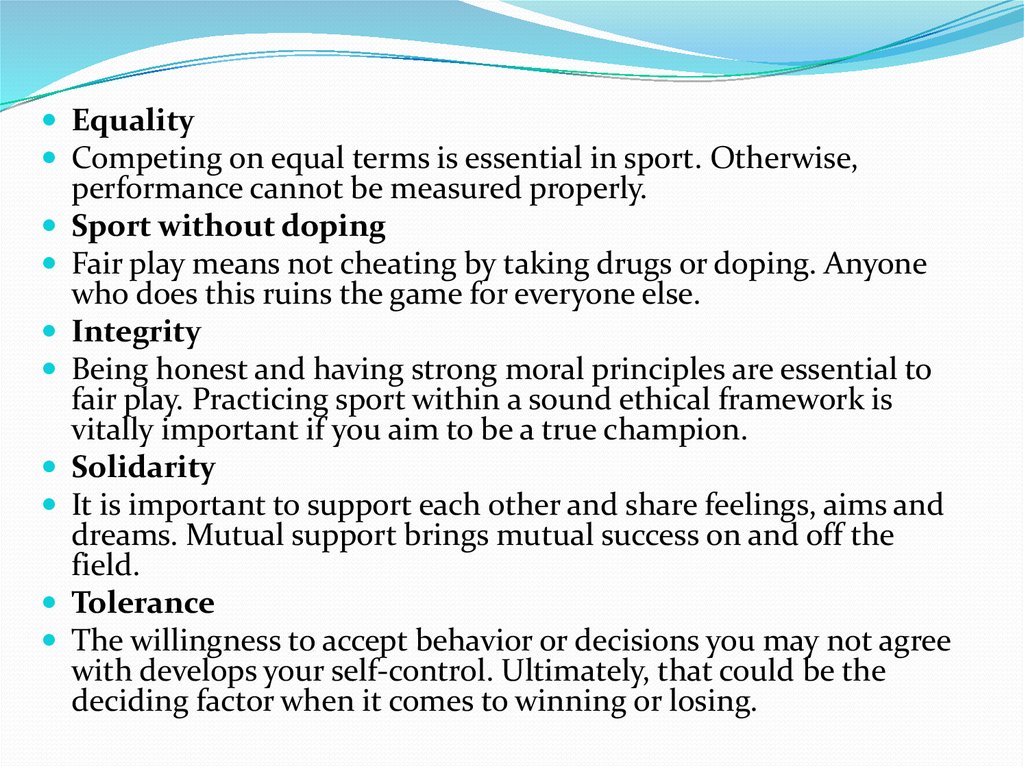 Principals Of Fair Play Online Presentation