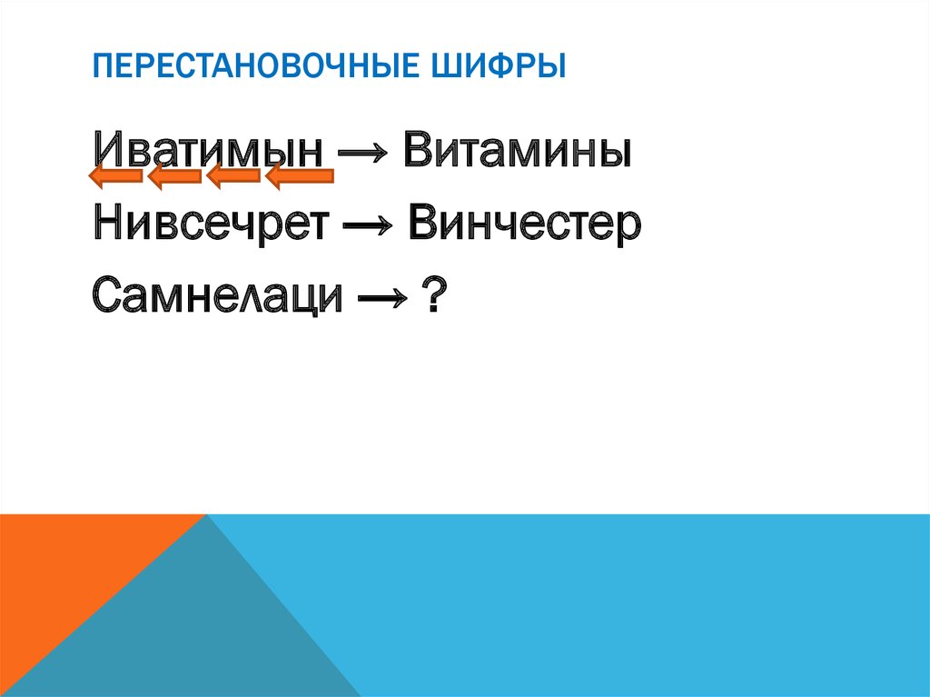 Перестановочные шифры