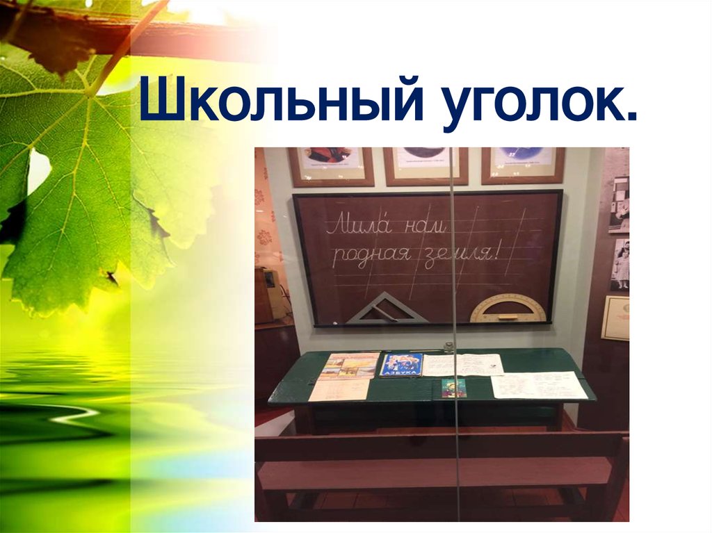 Школьный уголок.