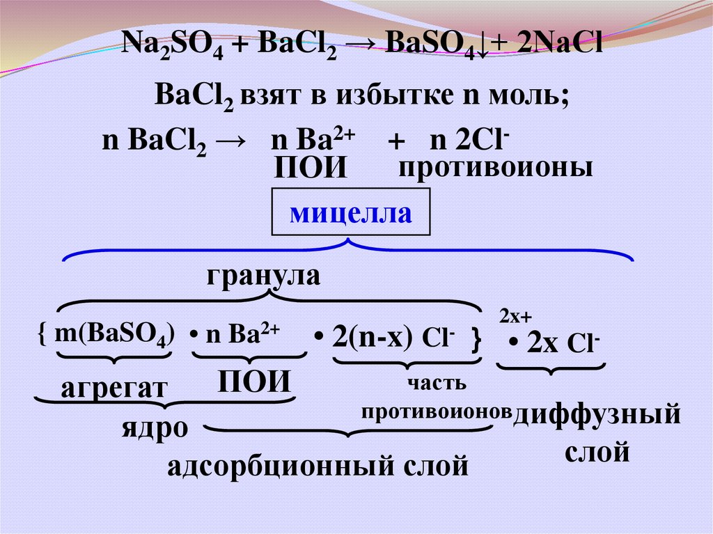 Bacl2 реагенты с которыми взаимодействует