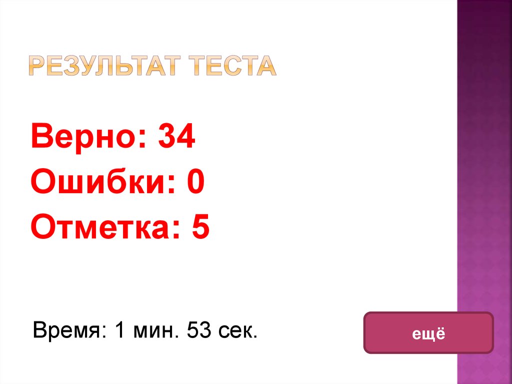 Результат теста