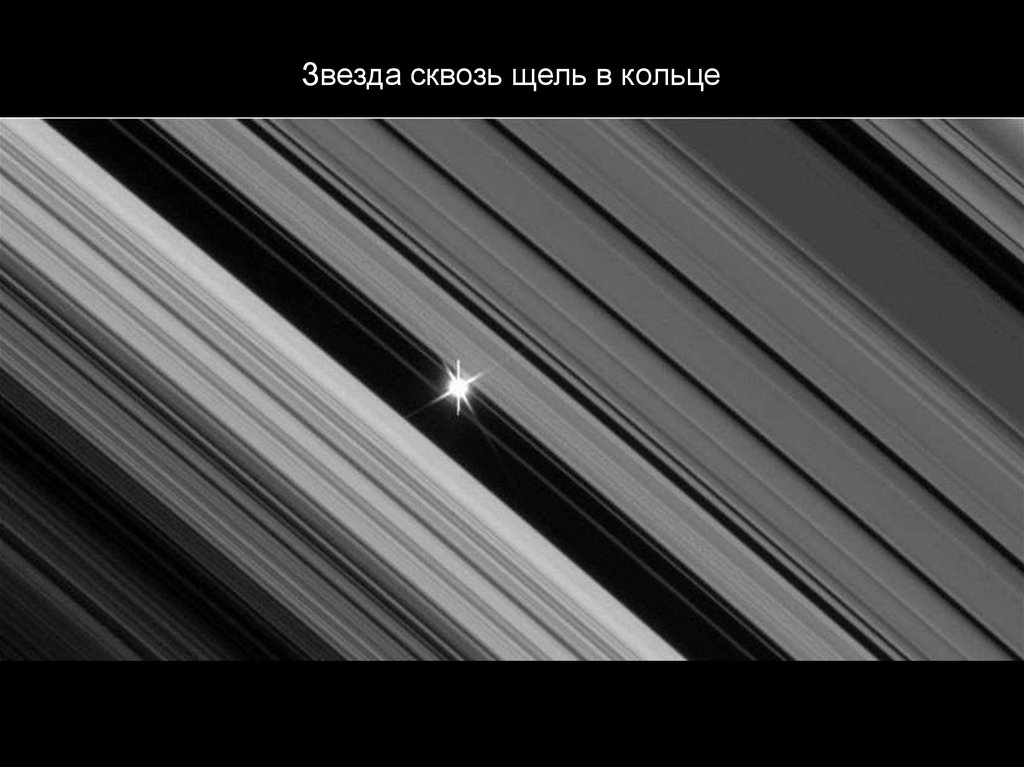 Звезда сквозь щель в кольце
