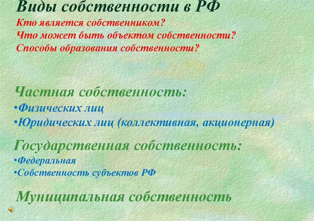 Собственником является. Кто является собственником России. Способы образования частной собственности. Кто является собственником муниципальной собственности. Кто не является собственником.