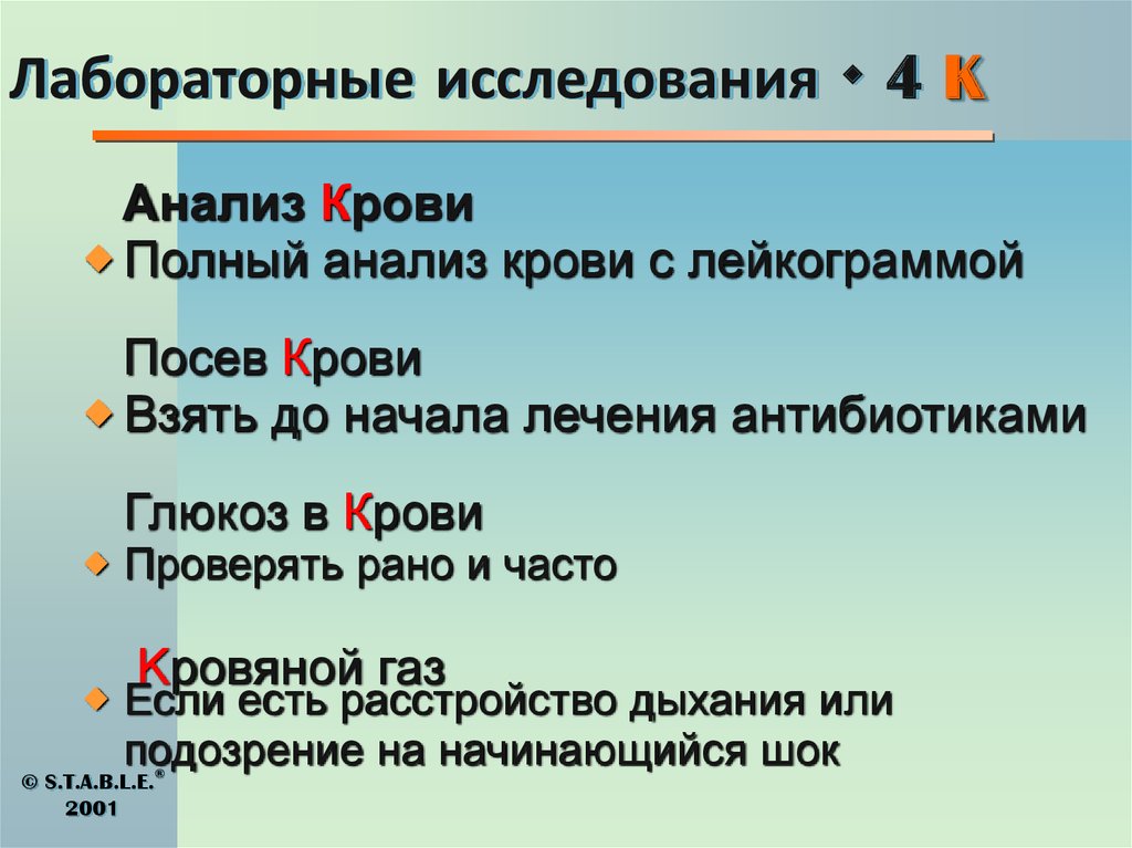 Лабораторные исследования  4 K