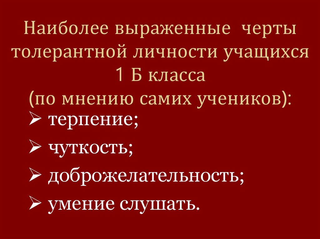 Наиболее выраженная черта твоей личности