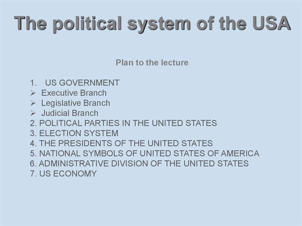 Political System Vs United States