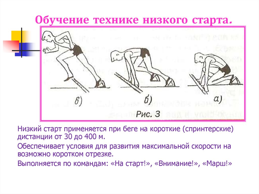 Обучение техники низкого старта план конспект 5 класс