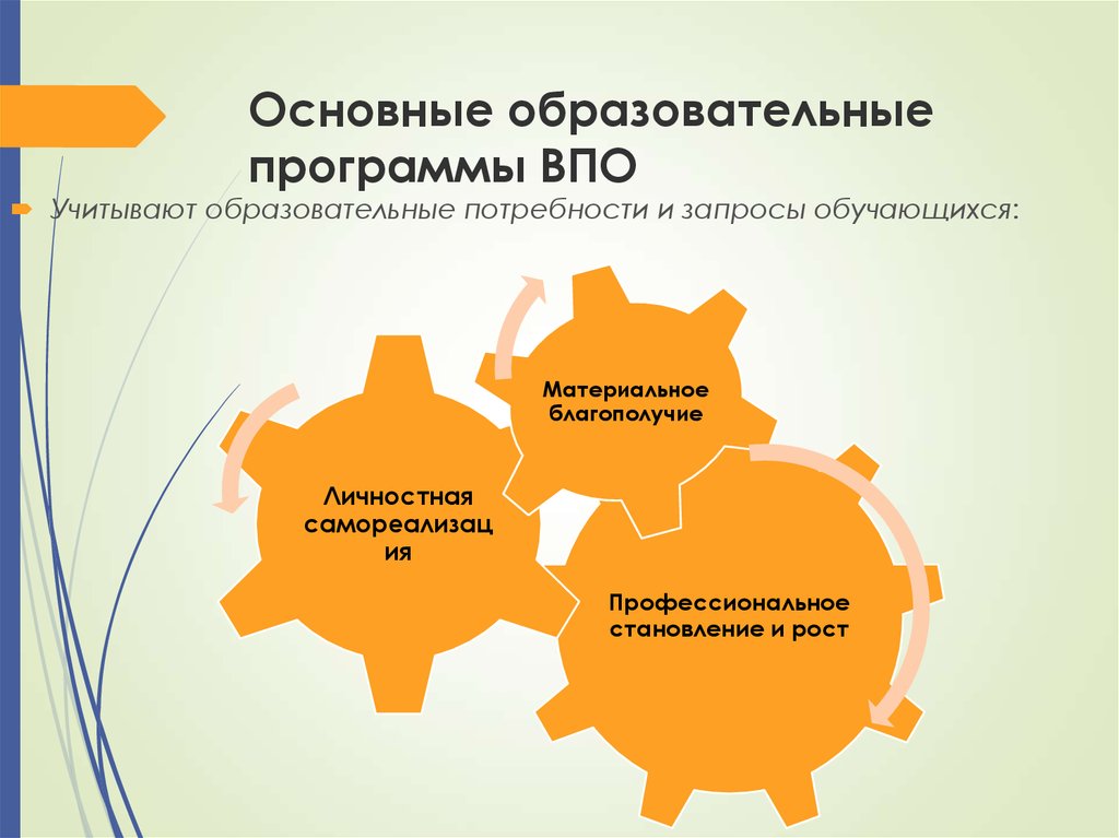 Образовательные программы высшего профессионального образования