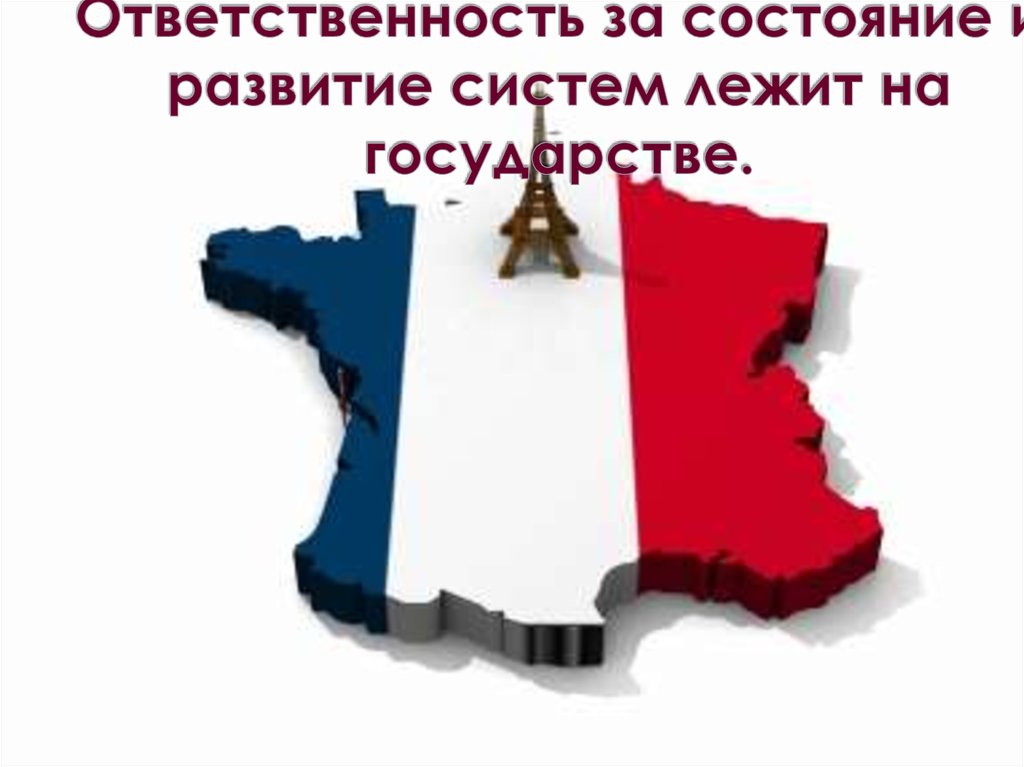 Ответственность за состояние и развитие систем лежит на государстве.