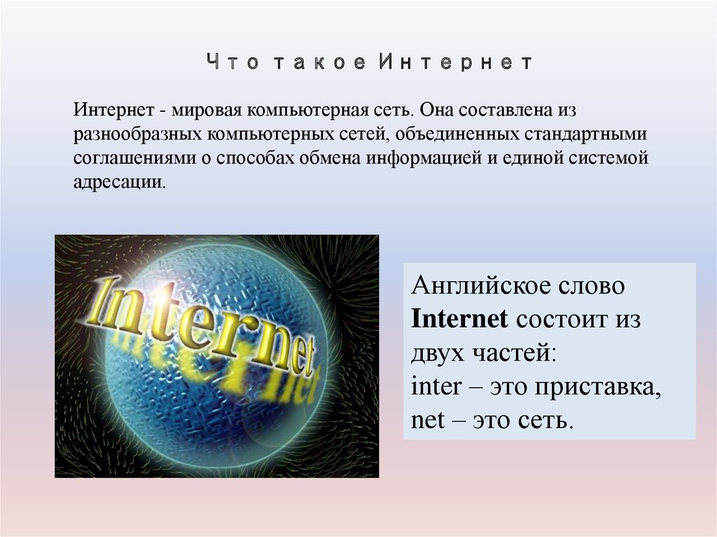 Что такое интернет презентация