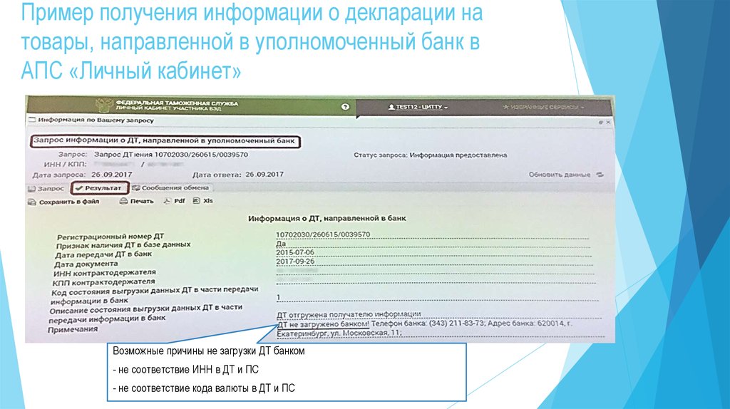 Примеры получения. Личный кабинет АПС. Автоматизированная подсистема (АПС) «личный кабинет».. Уполномоченный банк пример. Получение информации в банке.