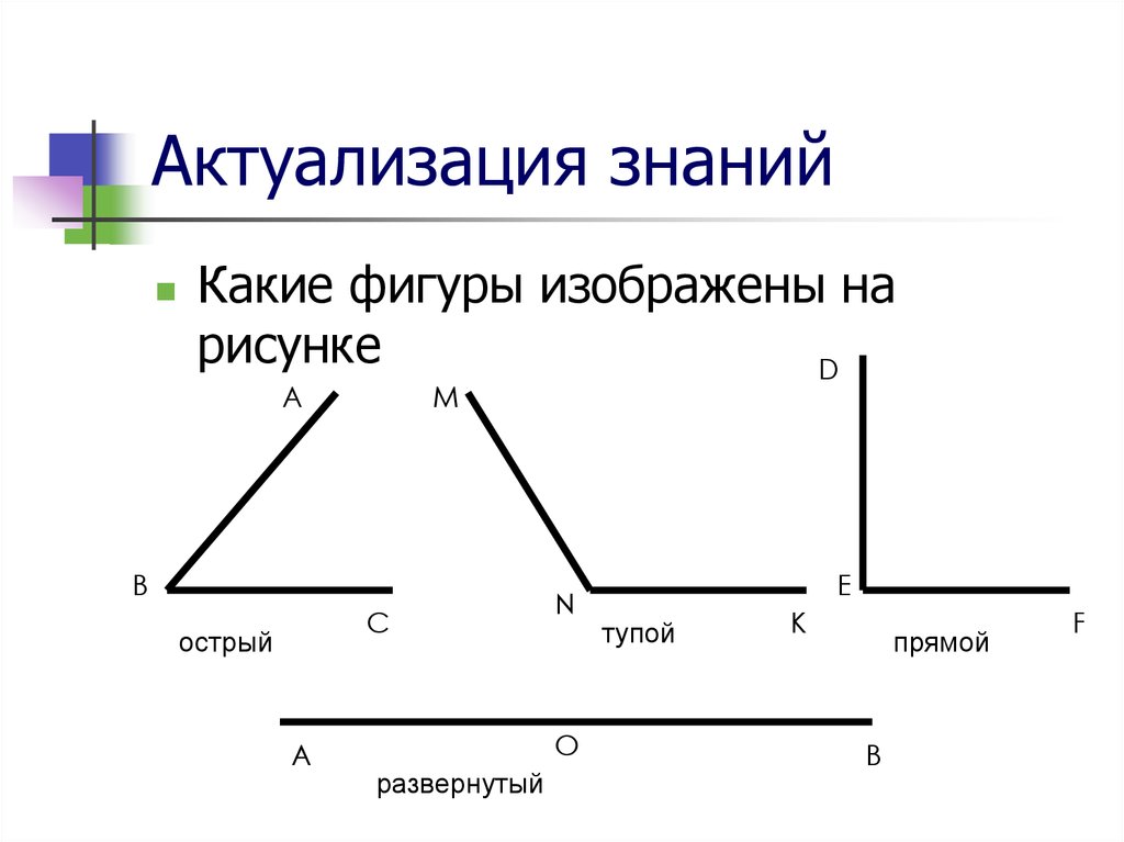 Найти на рисунке острые прямые тупые углы