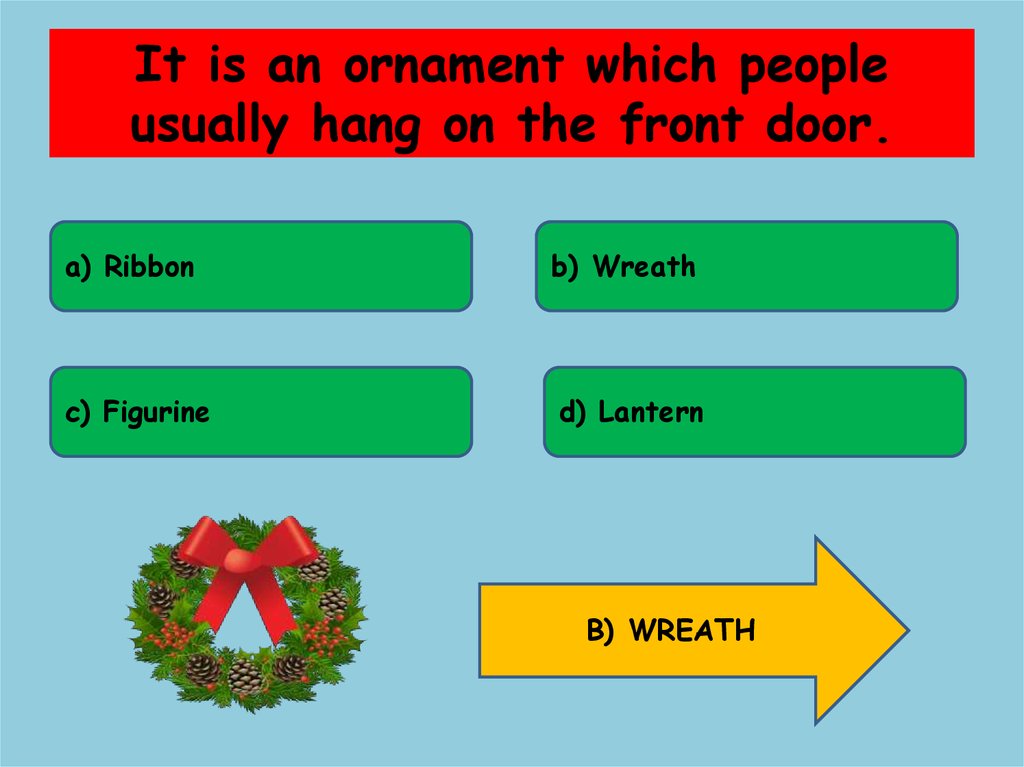 It is an ornament which people usually hang on the front door.