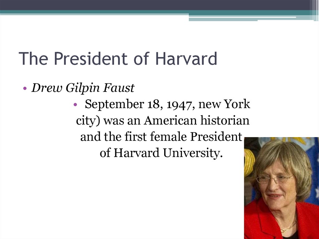 The President of Harvard