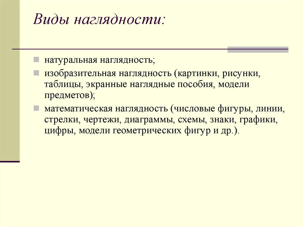 Наглядность в презентации это