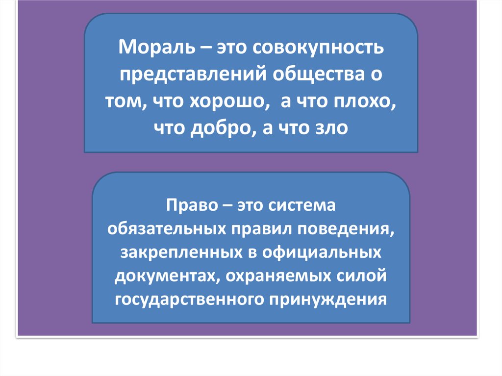 Нормы морали обеспечиваются принудительной силой