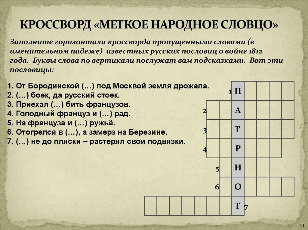 Правовая культура кроссворд