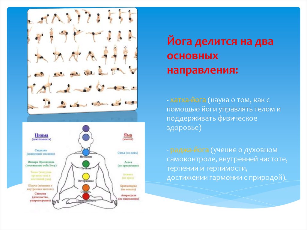 Йога делится на два основных направления:
