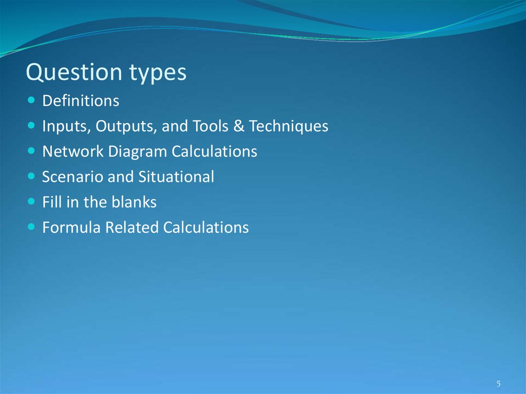 Question types