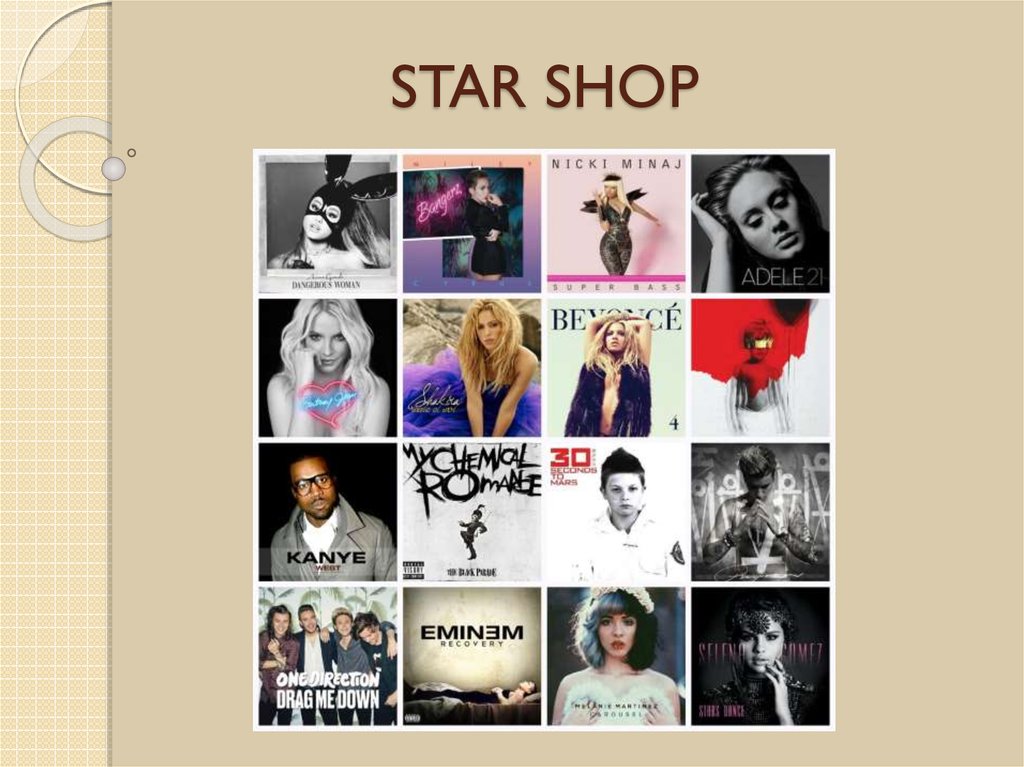 Stars shop. Star shop.