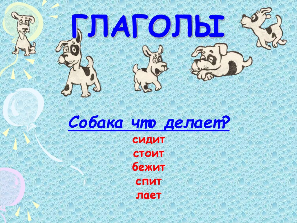 Dog глагол