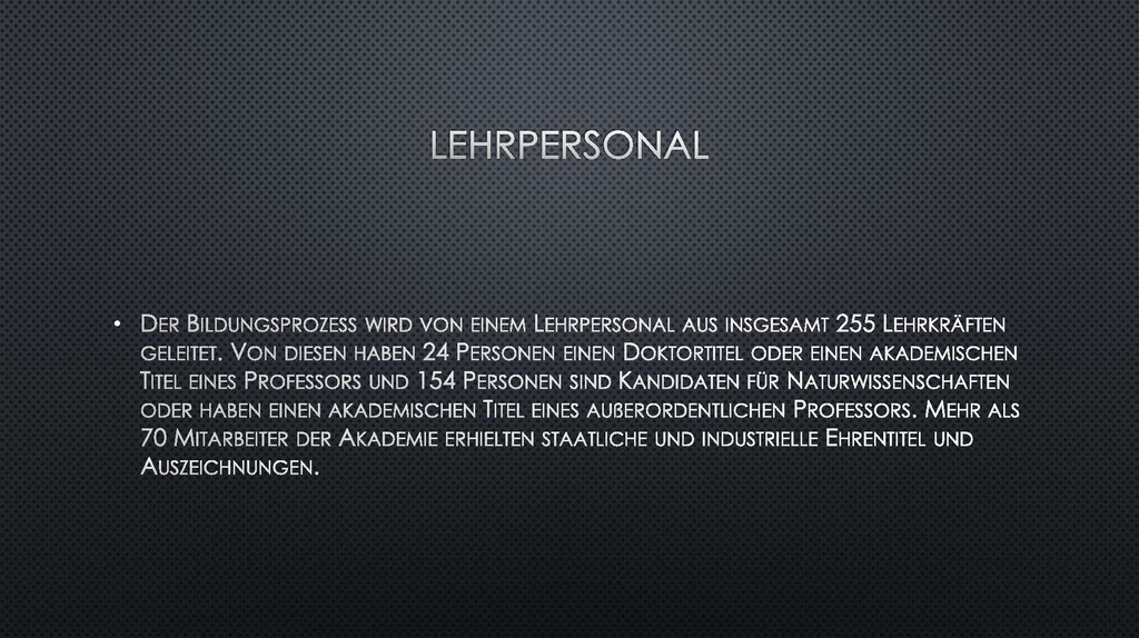 Lehrpersonal