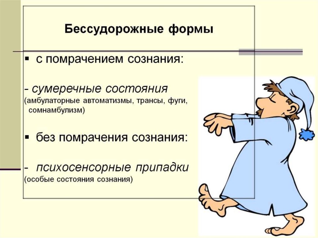 Сомнамбулизм проявляется