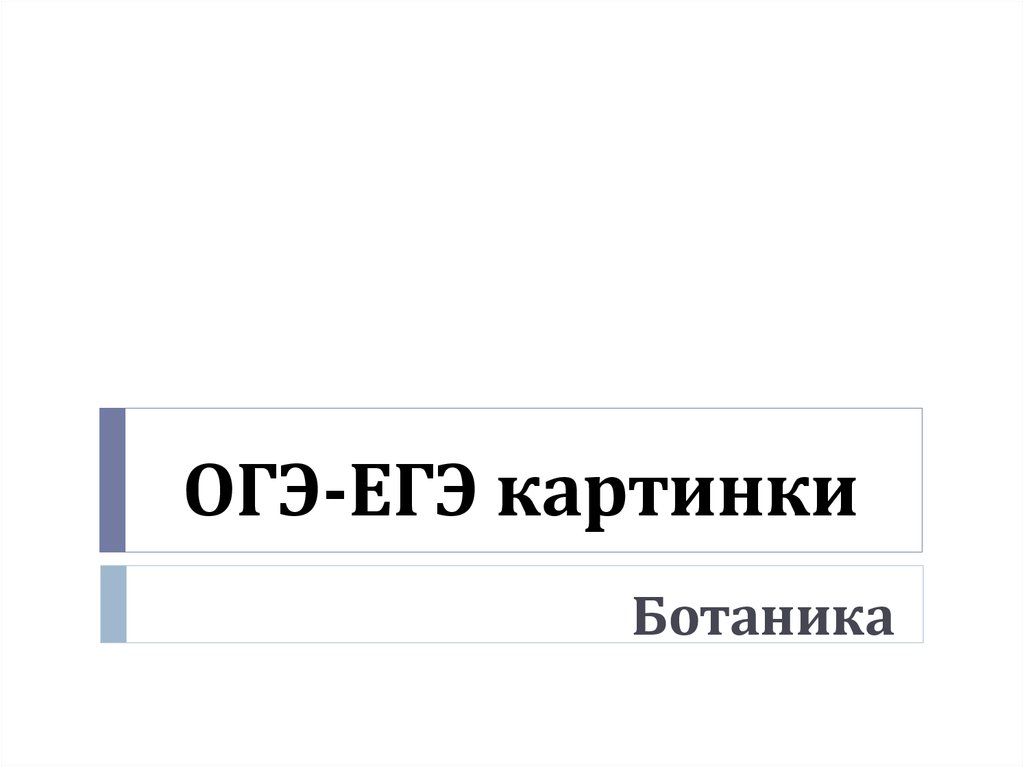 Огэ ботаника презентация