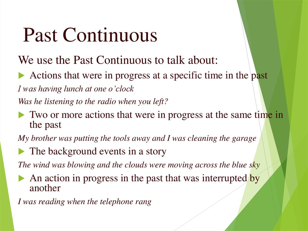 Past continuous презентация 5 класс