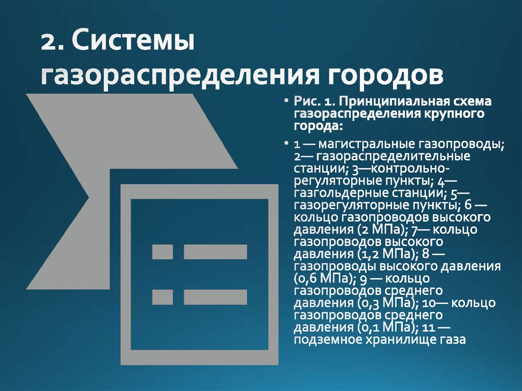 2. Системы газораспределения городов