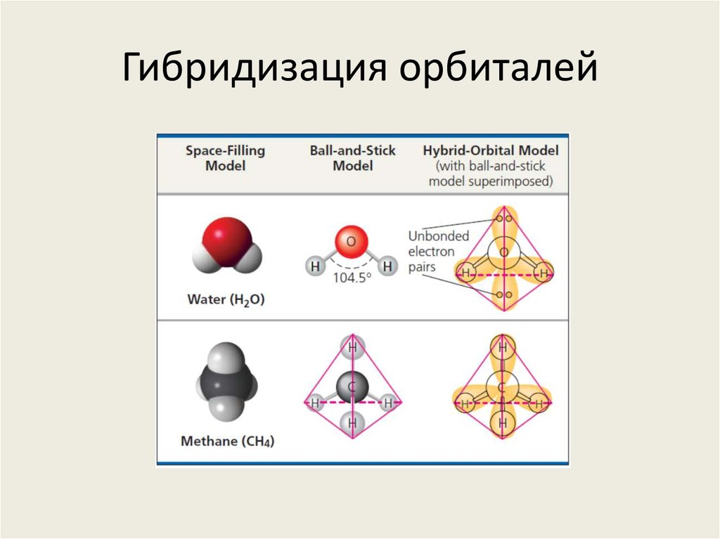 Гибридизация орбиталей