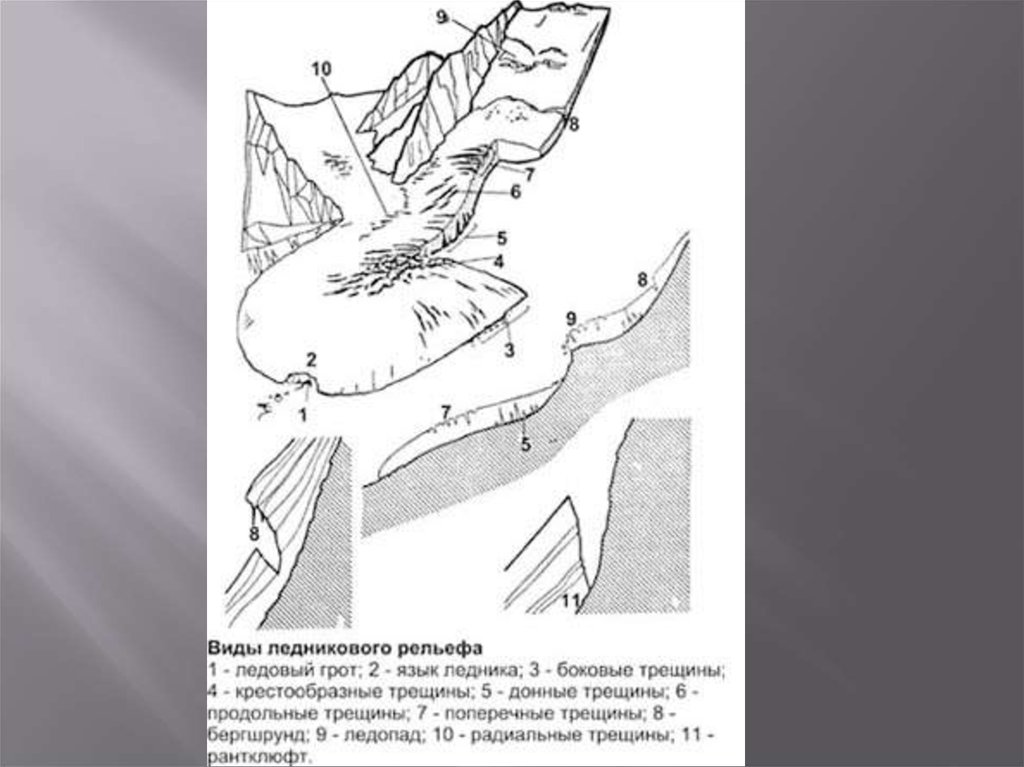 Строение ледника схема