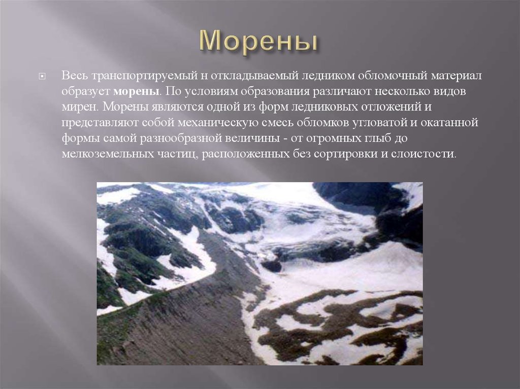 В результате деятельности ледника образуются. Морена отложения ледников. Морены форма рельефа. Морена форма рельефа. Моренный рельеф в России.