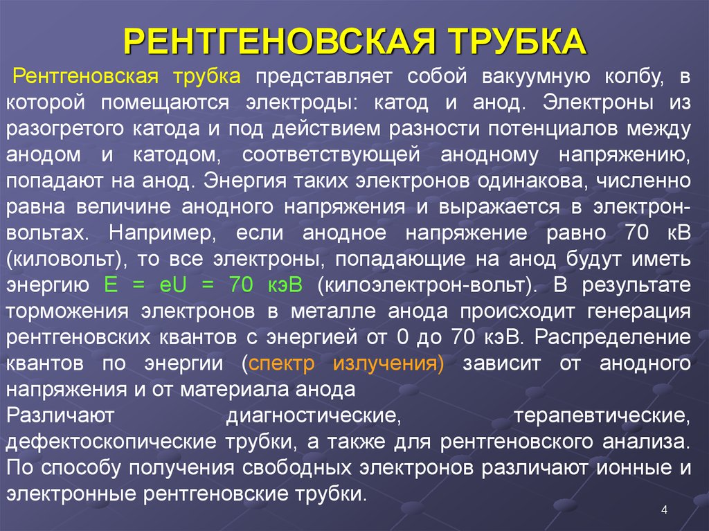 Что генерирует рентгеновское