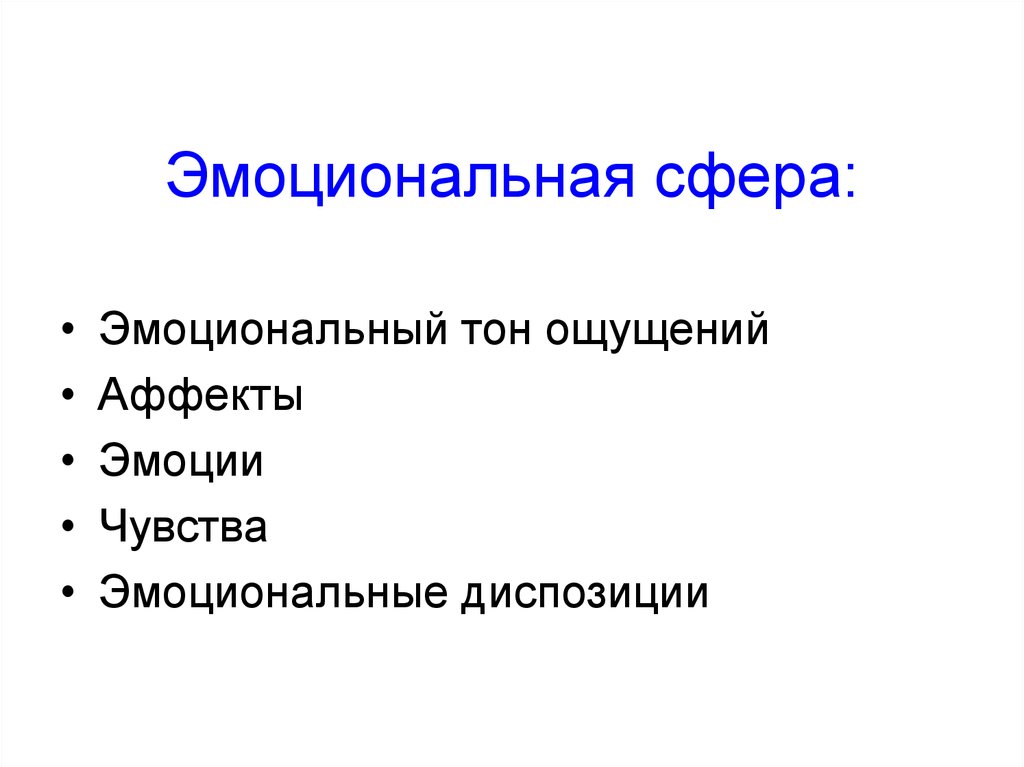 Эмоциональная сфера человека презентация