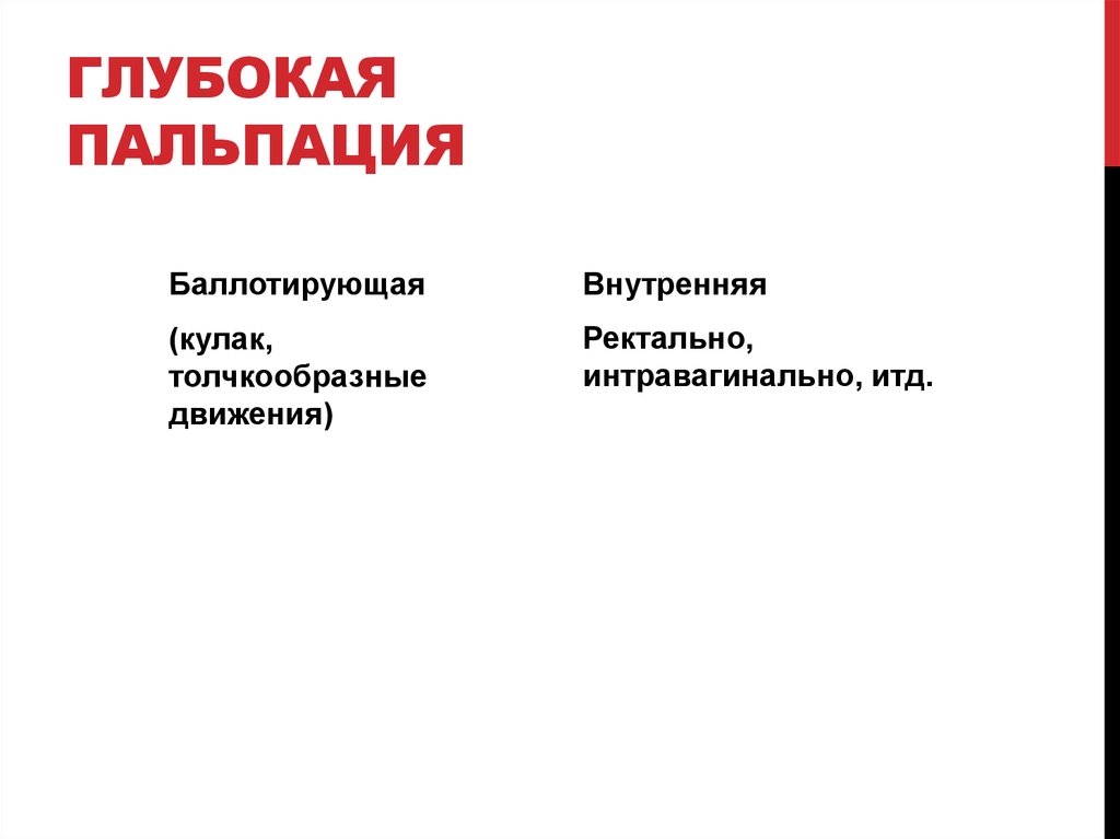 Глубокая пальпация