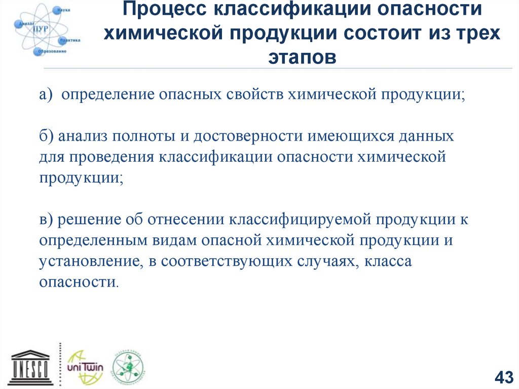 Определение опасности. Классификация химической продукции. Химические процессы подразделяются. Классификация товаров в паспорте безопасности.