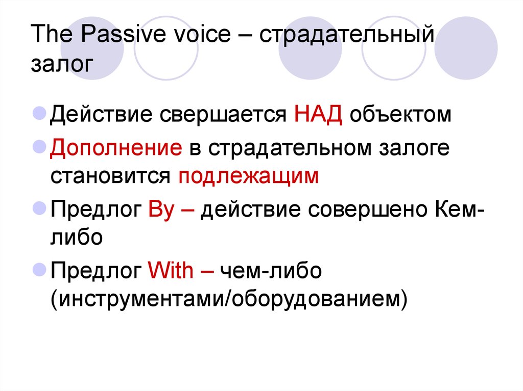 Страдательный залог презентация