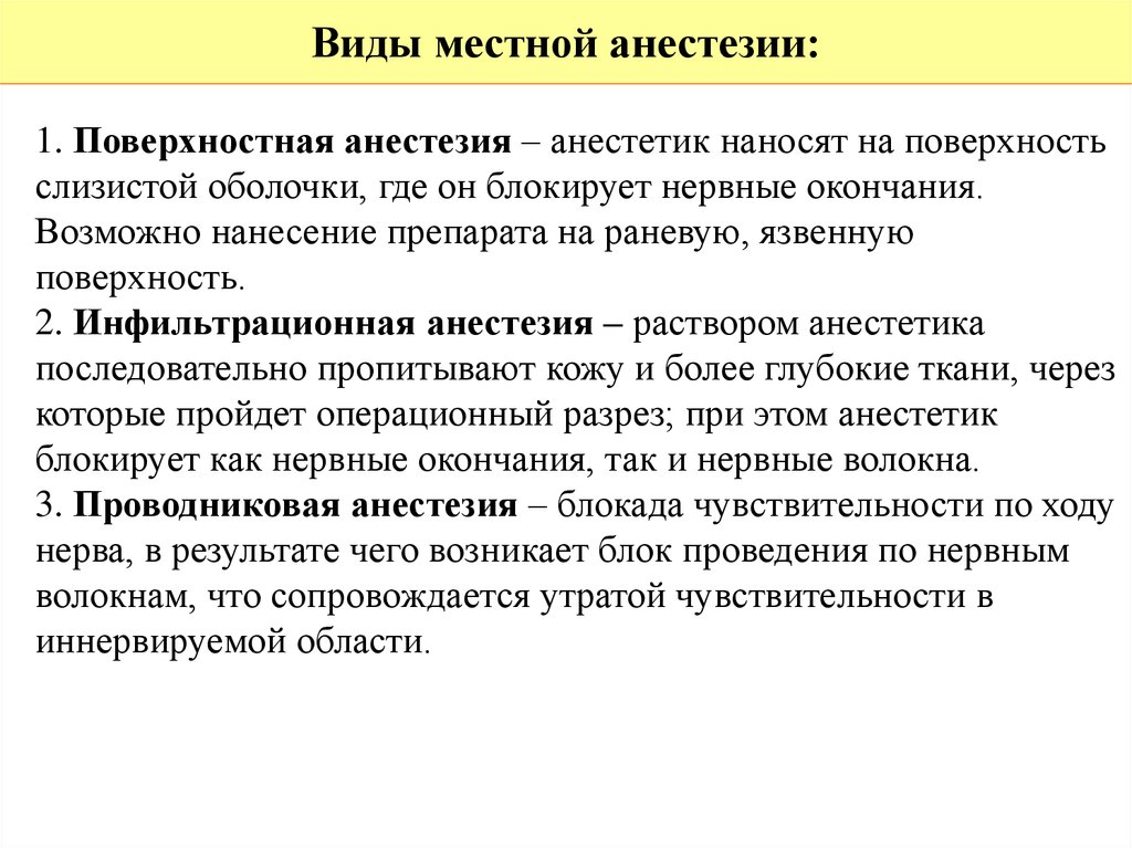 Действие проходит. Виды местной анестезии поверхностная. Виды местной анестезии powerhnostnaya. Поверхностная проводниковая инфильтрационная анестезия. Поверхностная и глубокая анестезия.