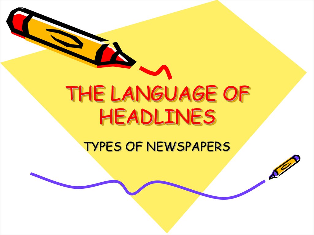 The Language Of Headlines Types Of Newspapers 