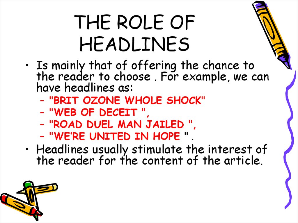 The Language Of Headlines Types Of Newspapers 