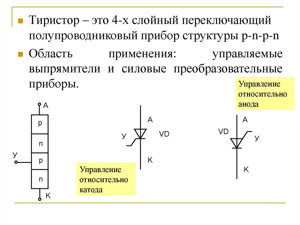 Полупроводниковые приборы на схеме