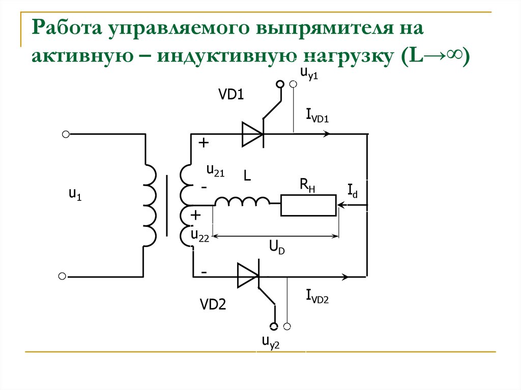 Какую функцию в схеме управляемого выпрямителя выполняет мостовой фазовращатель