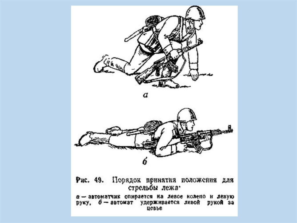 552 положение. Позиция для стрельбы лежа. Принятие положения для стрельбы лежа. Положения для стрельбы из автомата. Порядок принятия положения для стрельбы лежа из автомата.