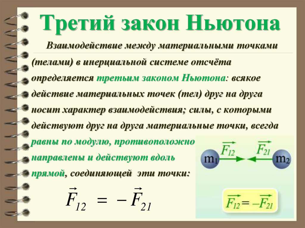 Опишите закон ньютона. Формула третьего закона Ньютона. 3 Закон Ньютона формулировка закона. Формулировка третьего закона Ньютона. 3 Закон Ньютона формулировка и формула.