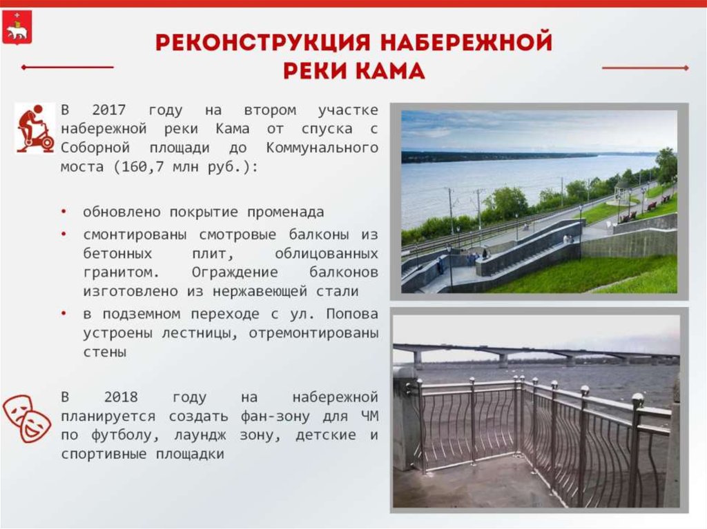Реконструкция набережной реки Кама
