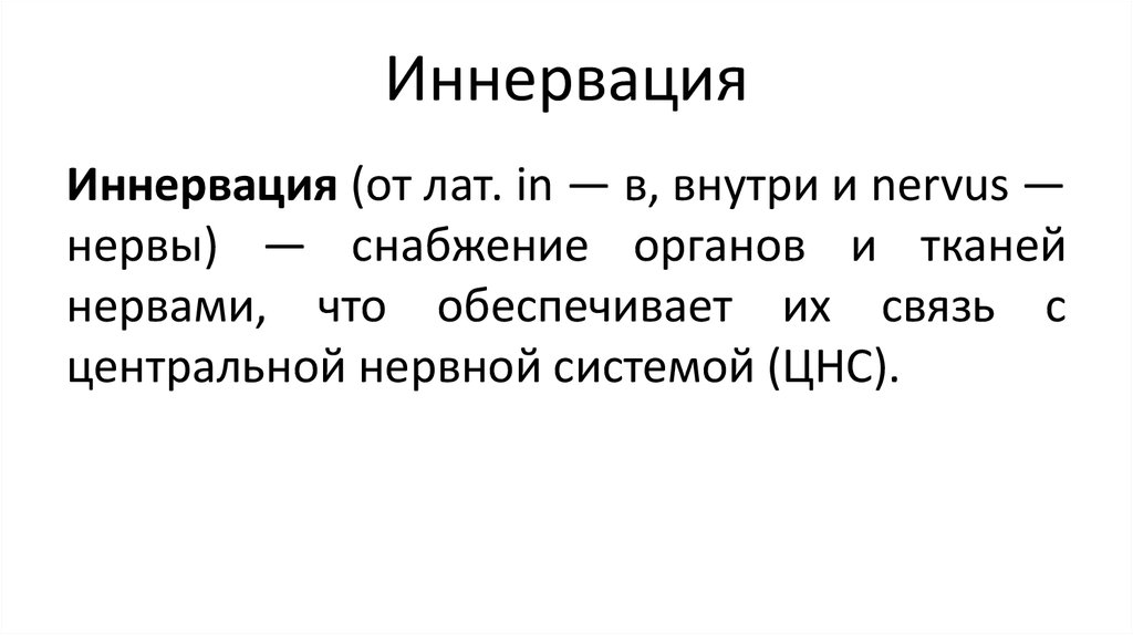 Иннервация